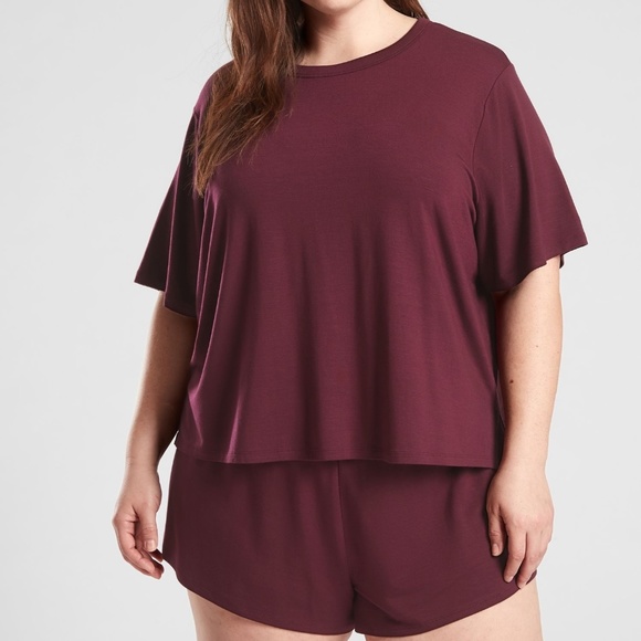 Athleta Tops - Athleta Nighttime Sleep Tee in Deep Burgundy
